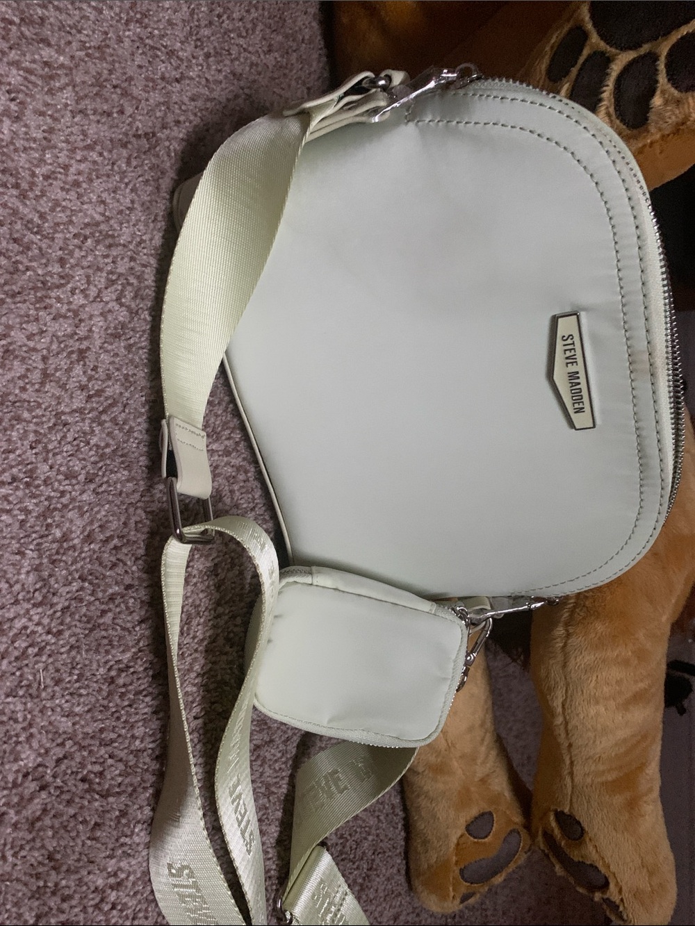 Steve Madden lime green Crossbody with Branded Strap and AirPod case